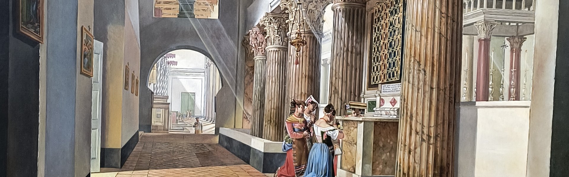 H.D. Martens_das Innere von S. Lorenzo Furore delle mute in Rom_1832
